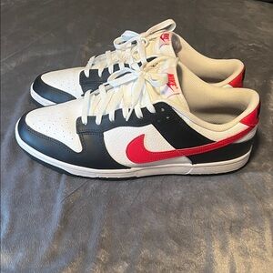 Nike Black and White Sneakers with Red Accents